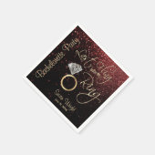 Serviette En Papier Dernier Fling avant l'anneau Bachelorette rouge (Coin)