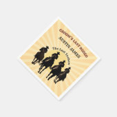 Serviette En Papier Dernier Rodeo Cowboys Sunset Groom Nom Bachelor (Coin)