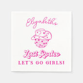 Serviette En Papier Dernier Rodéo Cowgirl Bachelorette Allons-y Filles (Devant)