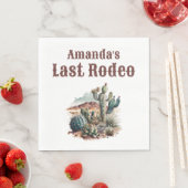 Serviette En Papier Dernier Rodéo de la Fête de Fiançailles à Scottsda (En situation)