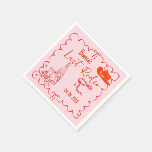 Serviette En Papier Dernier Rodeo Nashville Bachelorette Week-end (Coin)