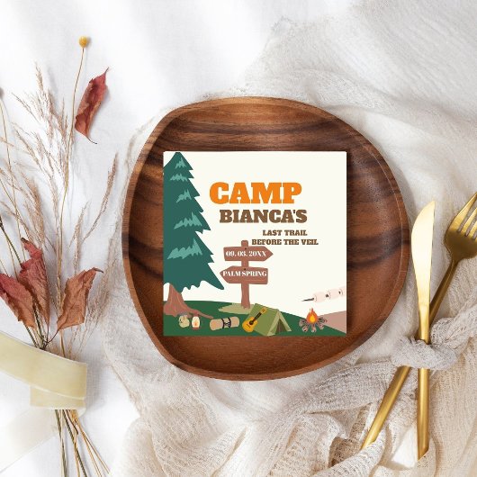 Serviette En Papier Dernier sentier avant le camp de la Veuve épouse