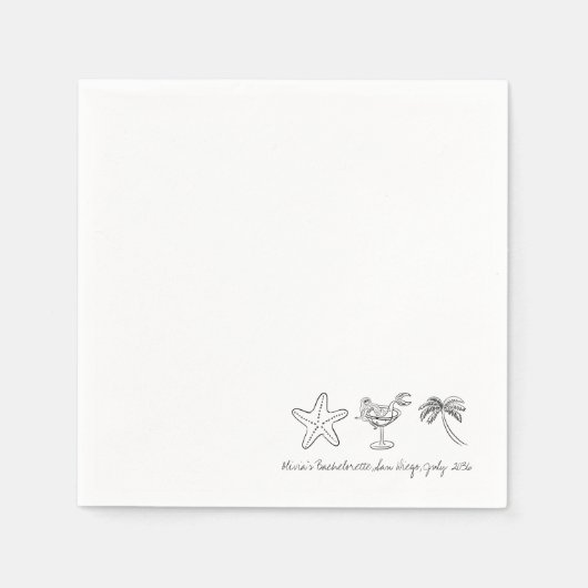 Serviette En Papier Dernier Splash Bachelorette Party Approvisionnemen (Devant)