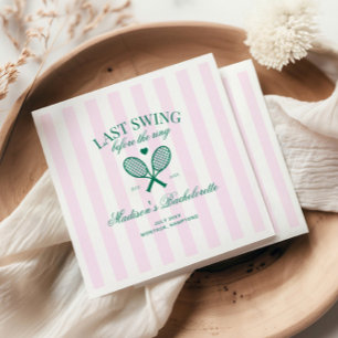Serviette En Papier Dernier Swing Avant Le Retro Tennis Bach