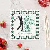 Serviette En Papier Dernier Swing Avant Le Ring Golf Bachelor Party (En situation)