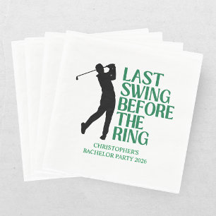 Serviette En Papier Dernier Swing Avant Le Ring Golf Bachelor Party