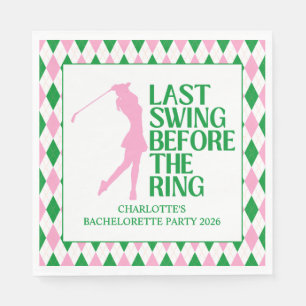 Serviette En Papier Dernier Swing Avant Le Ring Golf Bachelorette Part