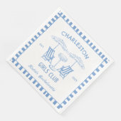 Serviette En Papier Dernier Toast Coast Beach Bachelorette Party (Coin)