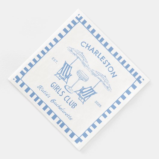 Serviette En Papier Dernier Toast Coast Beach Bachelorette Party (Coin)