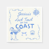 Serviette En Papier Dernier Toast Coast Beach Bachelorette Party (Devant)