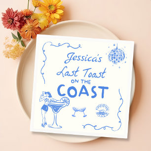 Serviette En Papier Dernier Toast Coast Beach Bachelorette Party