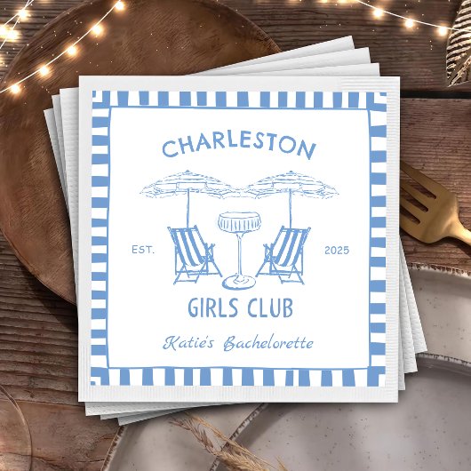 Serviette En Papier Dernier Toast Coast Beach Bachelorette Party