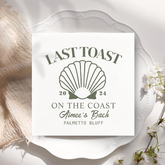 Serviette En Papier Dernier Toast Coast Beach Bachelorette Party