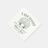 Serviette En Papier Dernier Toast Coast Beach Bachelorette Party (Coin)