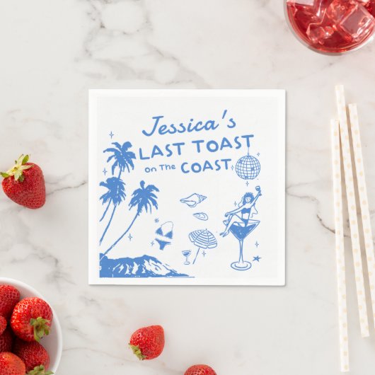 Serviette En Papier Dernier Toast Coast en Whimsical Bachelorette (En situation)