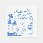 Serviette En Papier Dernier Toast Coast en Whimsical Bachelorette (Devant)