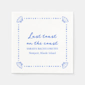 Serviette En Papier Dernier toast sur la côte - Bachelorette Coquille  (Devant)