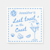 Serviette En Papier Dernier toast sur la Côte Bachelorette Party (Devant)