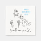 Serviette En Papier Dernier toast sur la Côte Bachelorette Party (Devant)