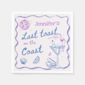 Serviette En Papier Dernier toast sur la côte Beach Bachelorette Party (Devant)