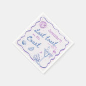 Serviette En Papier Dernier toast sur la côte Beach Bachelorette Party (Coin)