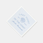 Serviette En Papier Dernier Toast Sur La Côte Beach Bachelorette Party (Coin)