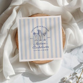 Serviette En Papier Dernier Toast sur la Côte Bleu Poussiéreux Rayé