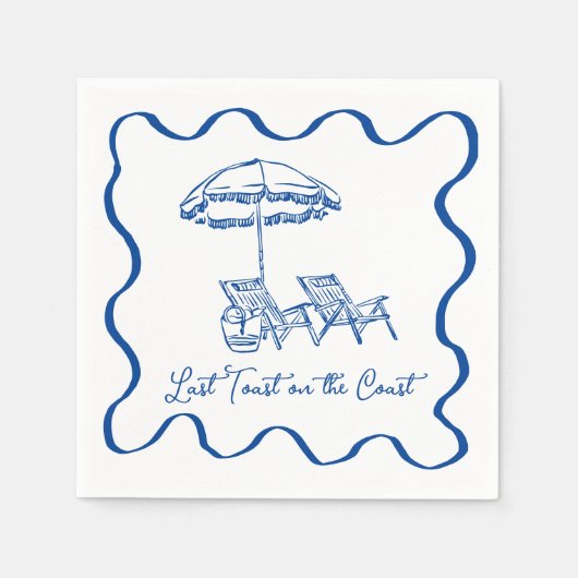 Serviette En Papier Dernier toast sur la côte Cocktail Napktail (Devant)