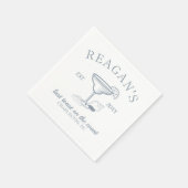 Serviette En Papier "Dernier Toast sur la Côte" Fête de Fiançailles de (Coin)