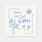 Serviette En Papier Dernier Toast Sur Les Pentes Bachelorette (Devant)