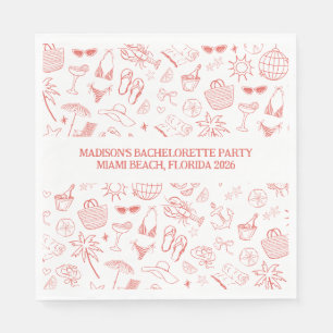 Serviette En Papier Dernier Toast Whimsical Sur La Côte