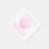 Serviette En Papier Dernier Toast Whimsical Sur La Côte Rose (Coin)