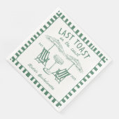 Serviette En Papier Dernière Bachelorette verte de la côte de toast de (Coin)