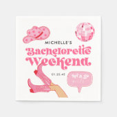 Serviette En Papier Dernière Disco Rodeo Fête de Bachelorette (Devant)