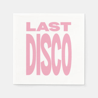 Serviette En Papier Dernière Disco Rose Enterrement de Vie de Jeune Fi