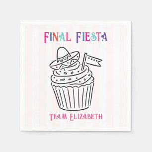 Serviette En Papier Dernière Fête Chapeau Cupcake Enterrement de Vie d