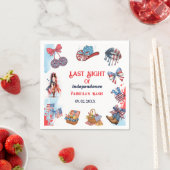 Serviette En Papier Dernière nuit d'indépendance 4ème de Bachelorette (En situation)
