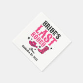 Serviette En Papier Dernière rodeo de la mariée, enterrement de vie de (Coin)