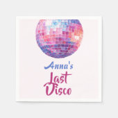 Serviette En Papier Dernière soirée de bachelorette Disco | Serviettes (Devant)
