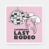 Serviette En Papier Dernière soirée de bachelorette Rodeo Disco (Devant)
