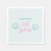 Serviette En Papier Dernière Splash Sirène Coquillage Plage Enterremen (Devant)