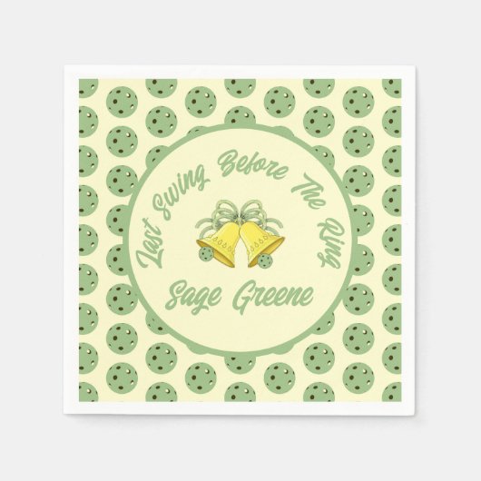 Serviette En Papier Dernière swing avant l'anneau Sage et Mariage de c (Devant)