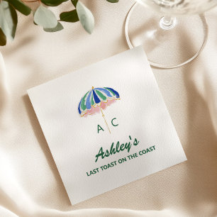 Serviette En Papier Dernière Toast sur la Côte Fête de Bachelorette