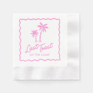 Serviette En Papier Dernière Toast sur la Côte Rose Enterrement de Vie