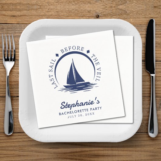 Serviette En Papier Dernière voile avant le Veil Bachelorette Party