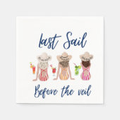 Serviette En Papier Dernière Voile Avant Le Veil Bachelorette Party Bl (Devant)