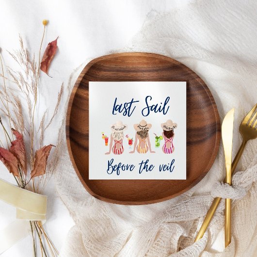 Serviette En Papier Dernière Voile Avant Le Veil Bachelorette Party Bl