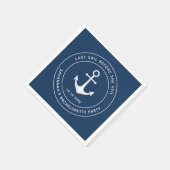 Serviette En Papier Dernière Voile Avant Le Veil Nauti Bachelorette Pa (Coin)