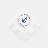 Serviette En Papier Dernière Voile Avant Le Voile Coeurs Nautiques Anc (Coin)