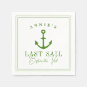 Serviette En Papier Dernière voile avant le Voile Nautique Bachelorett (Devant)